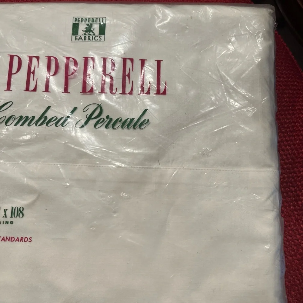 Lady Pepperell White Double Full Flat Sheet Percale Cotton Vintage 60s 70s